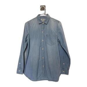 Light‎ Blue Denim Jean Madewell classic Button Up Shirt